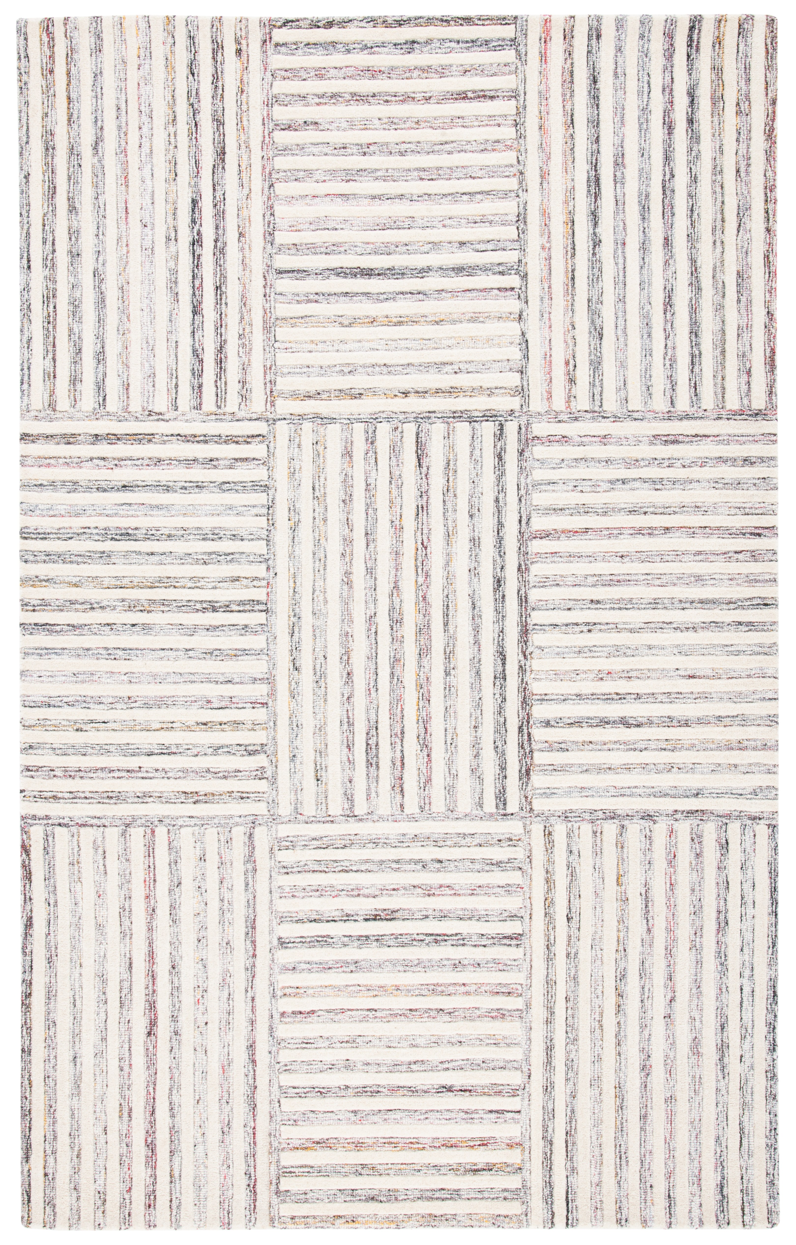Safavieh Metro Brenton Geometric Striped Area Rug, Red/Ivory, 4' x 6'