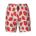 thumbnail image 4 of Lsque Mens Swim Trunks Strawberries Pattern - Bathing Suit Compression Liner - Beach Swim Shorts Swimwear - (S-3XL) - Stretch Quick Dry -3X-Large, 4 of 9