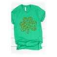 thumbnail image 4 of Gold Leopard Print Clover Graphic Tee T-Shirt, 4 of 6