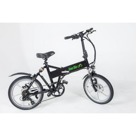 Green bike USA SMART 350W Samsung 36V inner battery full suspension electric bike with Aluminum wheel (BLACK,