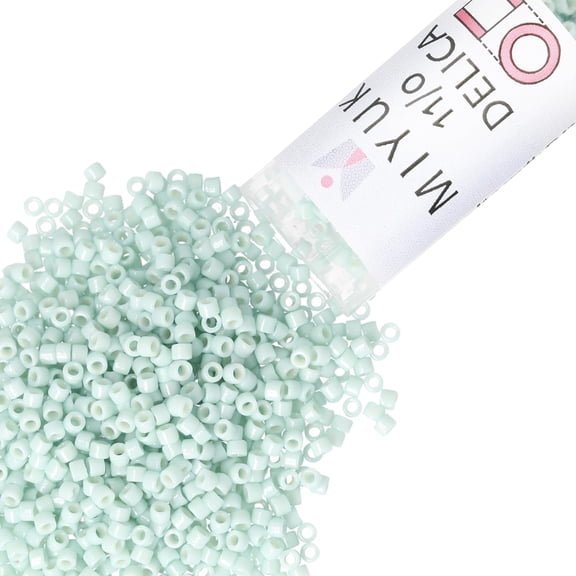Miyuki Delica Seed Beads – Size 11/0 (1.6 mm, DB2356, Duracoat Opaque Ocean Spray, 7.2 g, Approx. 1440 Beads