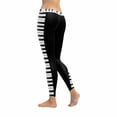 thumbnail image 2 of SUNENAT Funny Black & White Piano Key Women's Capri Leggings Stretchy Skinny Yoga Pants XS, 2 of 4