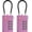 Rose Purple, variant on TSA Approved Luggage Travel Locks with Open Alert , 4 Digit Combination Resettable Code Zinc Alloy Lock for Suitcase, Backpack, Bag, Toolbox, Locker (2 Pack, Rose Red)