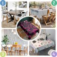 thumbnail image 5 of Black Pink Butterfly Pattern Rectangle Tablecloth 60"x120",Waterproof Polyester Rectangle Table Cloth, Wipeable Spillproof Polyester Tablecloth for Dining, Camping, Indoor and Outdoor, 5 of 6
