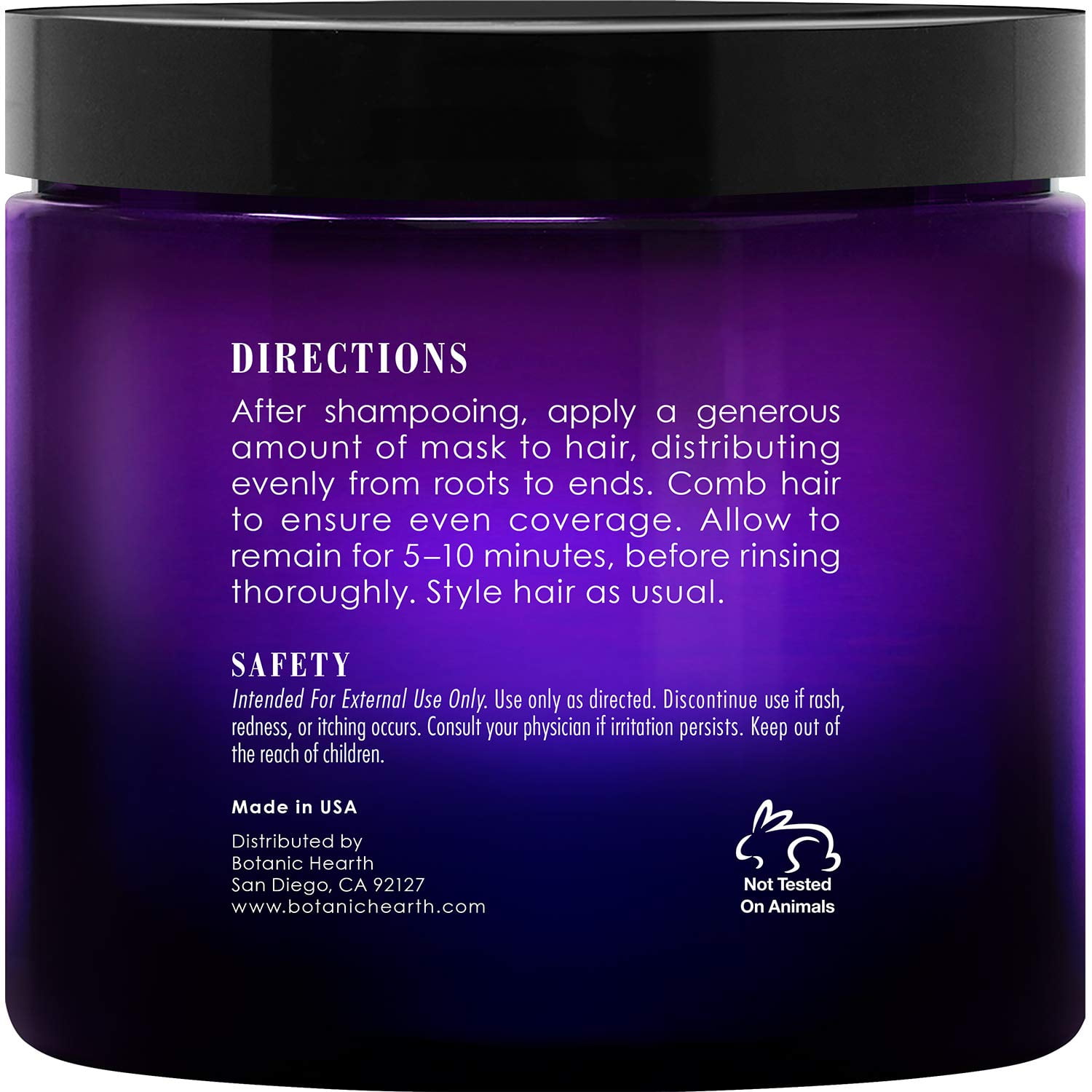 Botanic Hearth Purple Hair Mask for Silver and Blonde Hair – 8 oz – Toning Hair Treatment with Coconut Oil, Bitter Orange, Green Tea & Aloe Vera – Made in USA – Hydrating & Nourishing Mask for Color-
