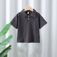 thumbnail image 1 of Blusa y camisa de manga corta con cuello vuelto Camisa de color liso para niños Camiseta de manga corta con solapa para bebé Top informal y versátil Camiseta de algodón para niños, 1 of 9