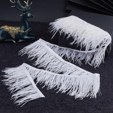 10-15CM Pink Ostrich Feather Trim Fringe No Ribbon For Wedding Party Dress Sewing Accessories 1M Fluffy Multicolor Plumas Fabric