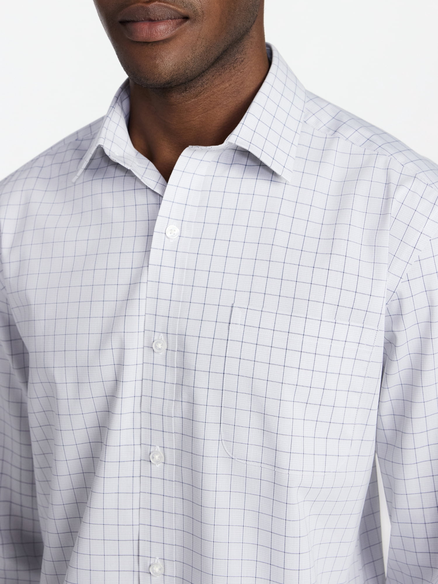 George Men's and Big Men's Classic Dress Shirt with Long Sleeves, Sizes S-3XL