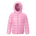 thumbnail image 2 of Boys Puffer Coat Boys Waterproof Jacket Kids Boy Girl Winter Hooded Puffer Jackets Coats Light Weight Padded Outerwear Light Pink 3-4 Years, 2 of 4