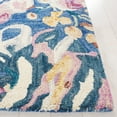 thumbnail image 3 of SAFAVIEH Blossom Jaylen Floral Area Rug, Light Blue/Plum, 6' x 6' Square, 3 of 7