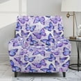 thumbnail image 2 of Xoenoiee Butterfly Pattern Recliner Chair Covers 4-Pieces Stretch Recliner Cover Lazyboy Chair Cover Non Slip Reclining Sofa Slipcovers with Storage Pockets Furniture Protector for Living Room, 2 of 7