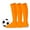 Orange, variant on Unisex Junior Teen Softball Baseball Soccer Team Sports Cushion Acrylic Knee High Socks 3 Pair Orange