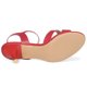 thumbnail image 5 of Sandalias Correa De Tobillo Tacón Bajo De Aguja Correas Cruzadas Para Mujer Rojo-1 38, 5 of 7