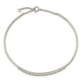 thumbnail image 6 of Auriga Fine Jewelry 925 Sterling Silver Rh-Plated CZ Bangle with Safety Chain for Women, 6 of 6
