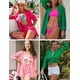 thumbnail image 5 of Ekouaer Summer Outfits for Women 2 Piece Sets Lounge Sets V Neck Button Down Shirt and Shorts Loungewear with Pockets, 5 of 5