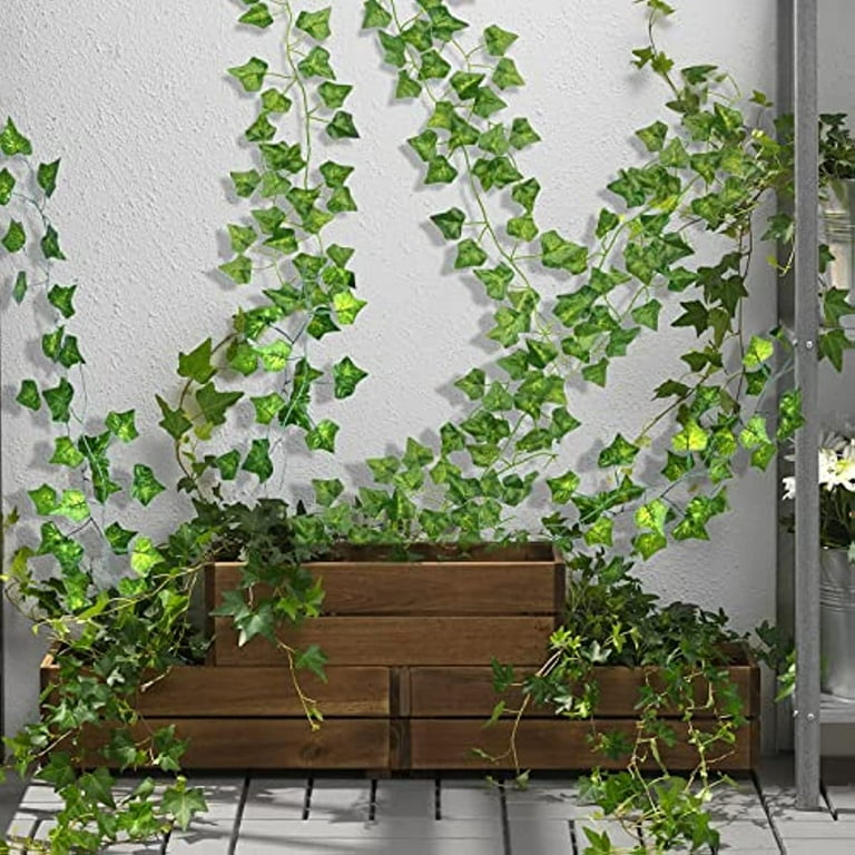 Artificial Ivy Garland, Fake Vines with UV-proof Green Leaves and Fake  Plants Hanging Aesthetic Vines Are Suitable for Family Bedroom Parties,  Garden