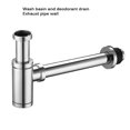 thumbnail image 4 of Wosthever Trampa para botellas, lavabo cromado para baño, fregadero, plomería, Push Pop Up, colador montado en la pared, accesorio de sifón, accesorio Accesorios de baño Wosthever HA013316-00, 4 of 6