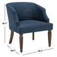 thumbnail image 3 of Safavieh Ibuki Traditional Wood and Fabric Dining Arm Chairs, Navy, 3 of 6