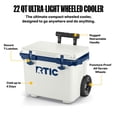 thumbnail image 3 of RTIC 22 Qt 28-Can Ultra-Light Rolling Cooler, Cool Grey & Navy, 3 of 9