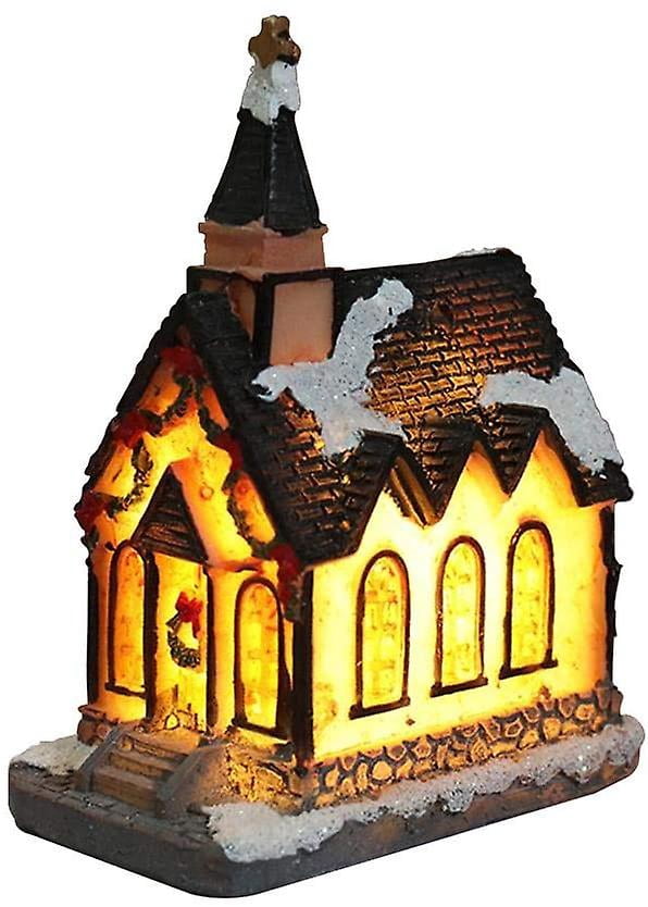 Maison Lumineuse Et Personnages Miniatures Pour Village De Noël - 5-7 Cm - Neuf