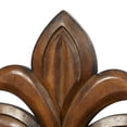 thumbnail image 4 of DecMode Brown Wooden Carved Fleur De Lis Wall Decor, 4 of 9
