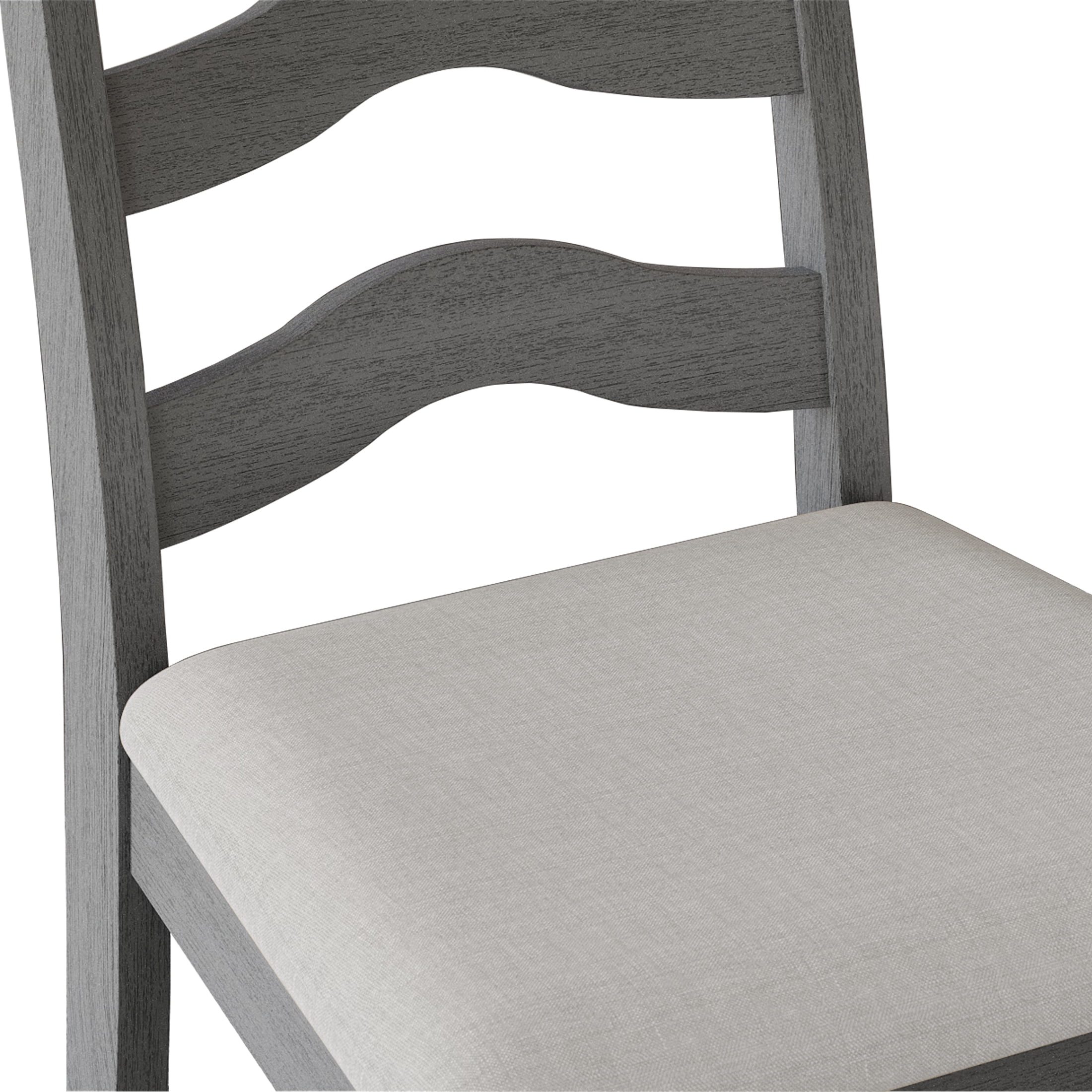 Castle Place Simple Timeless Wooden Dining Chair, Set of 2, Grey