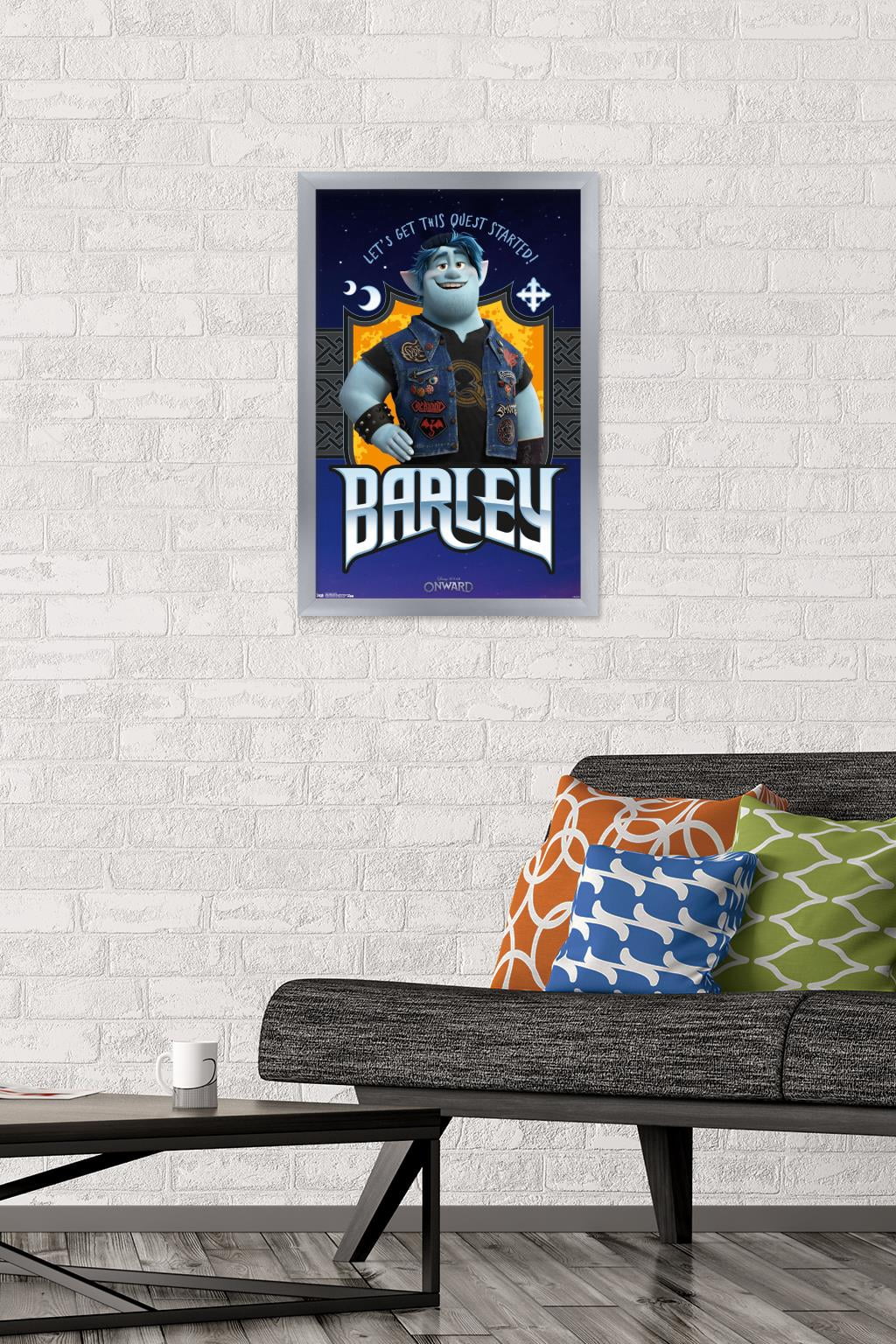 Disney Pixar Onward - Barley Wall Poster, 14.725" x 22.375" Framed