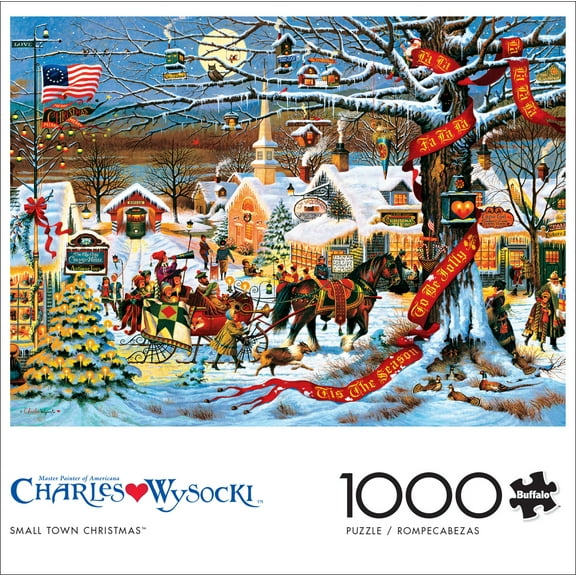 Buffalo Games 1000-Piece Charles Wysocki Small Town Christmas Jigsaw Puzzle