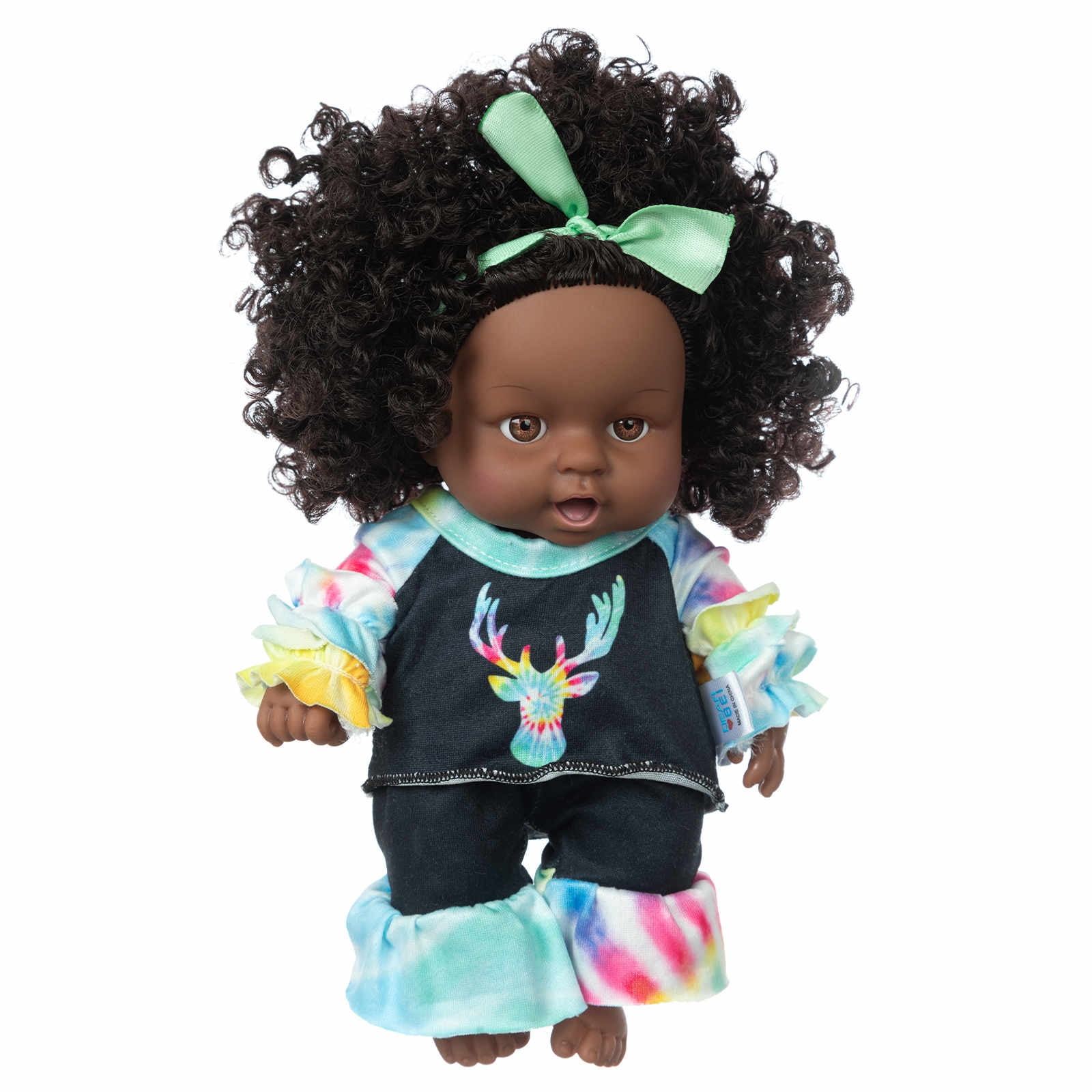 qucoqpe Mini Black Baby Doll Set 8 Inch African Doll Set Realistic Baby Doll Black Girl and