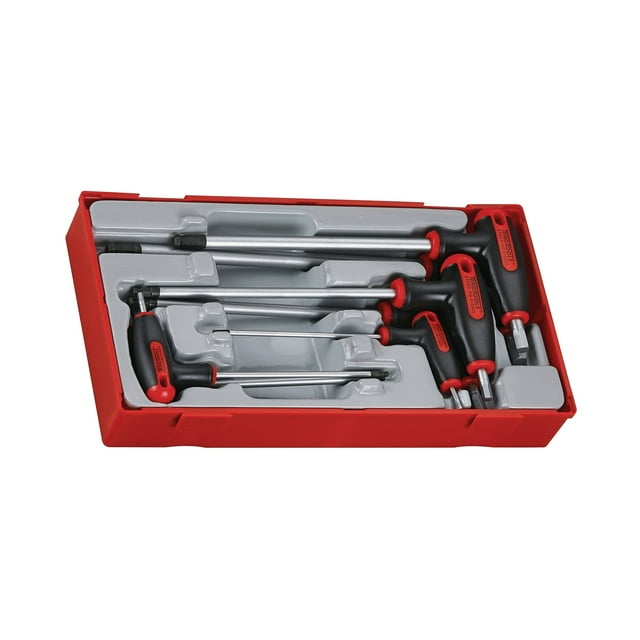 Teng Tools Ensemble de 7 Clés Allen à Manche en T Métrique (2.5mm à 8mm) - THEX7, Argent