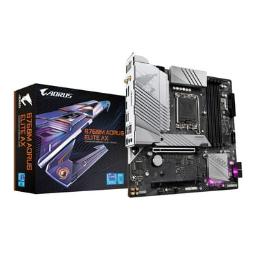 Aorus B760M AORUS ELITE AX Gaming Desktop Motherboard - Intel B760 Chipset - Socket LGA-1700 - Micro ATX - Core, Pentium Gold, Celeron Processor Supported - 128 GB DDR5 SDRAM Maximum RAM - DIMM, UD...