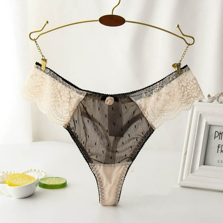 

〖TOTO〗Thongs For Women Thong Large Crotch Size Women S Low Lace Waist Underwear Cotton