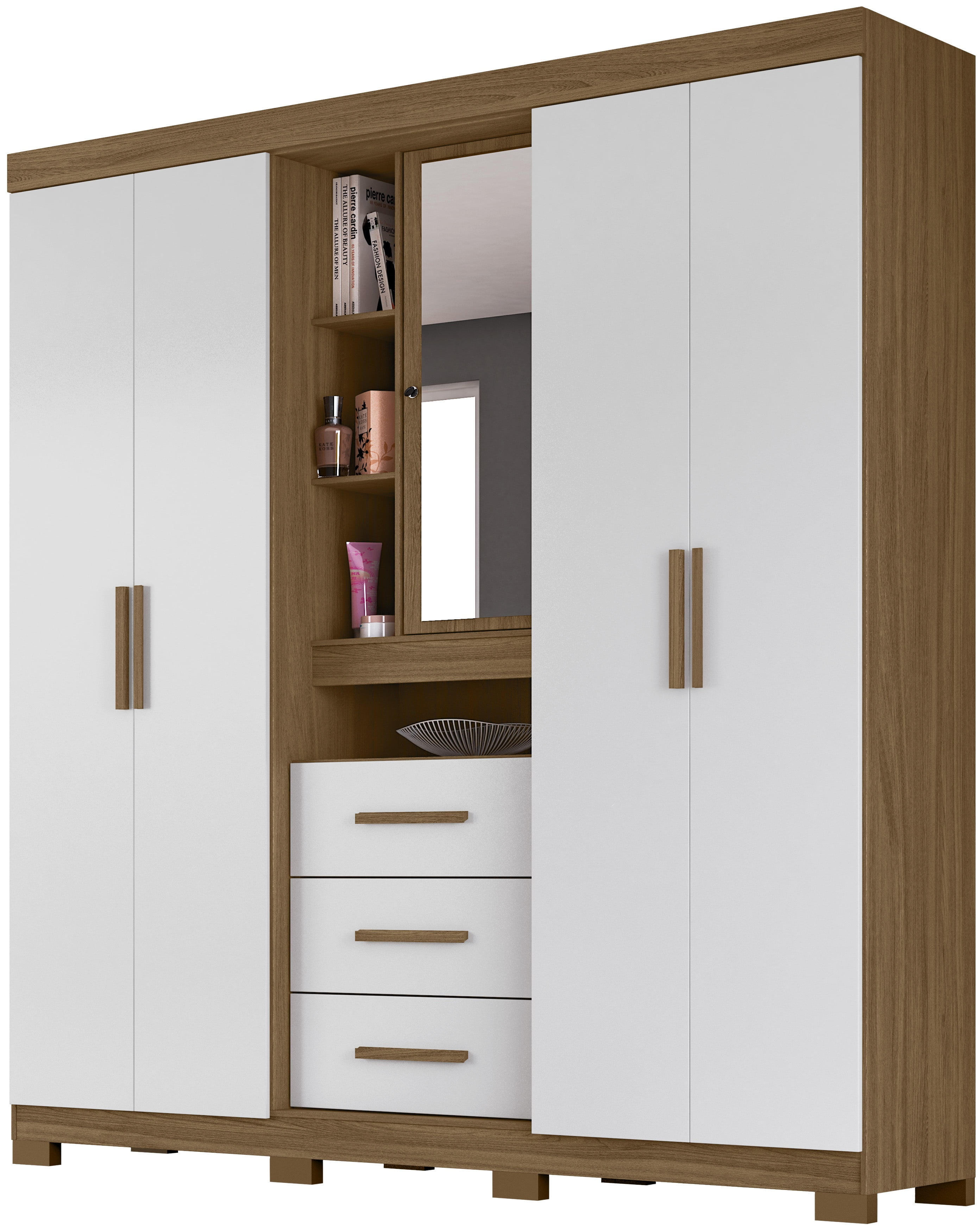 VINFORM Eldorado Naturale/White Wardrobe: Ample Storage with