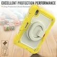 thumbnail image 6 of Dteck for iPad mini (6th Generation) Heavy Duty Kids Case with Pencil Holder Screen Protector Pencil Holder Ring Kickstand Cover for iPad Mini 6th Gen, Yellow, 6 of 9