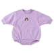 thumbnail image 1 of Body De Bebé Canastilla Onesies Para Niños Pequeños Otoño Primavera Niñas Niños Lindo Mameluco Manga Larga Botón Sudadera Monos Púrpura Odeerbi LM103-4255, 1 of 5