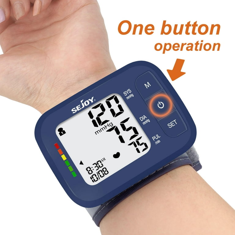 Automatic Wrist Blood Pressure Monitor: Adjustable Cuff + 2AAA