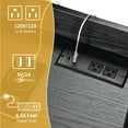 thumbnail image 4 of DWVO 71" Tall Kitchen Pantry Storage Cabinet with Power Outlet, Freestanding Cupboard Storage Buffet Hutch with Microwave Stand, Storage Pantry with Drawers & Glass Doors, Black, 4 of 10
