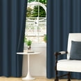 thumbnail image 3 of Lfeey Room Darkening Blackout Curtains, W52 x L84 inch, 2 Panels Set, Navy Blue, 3 of 5