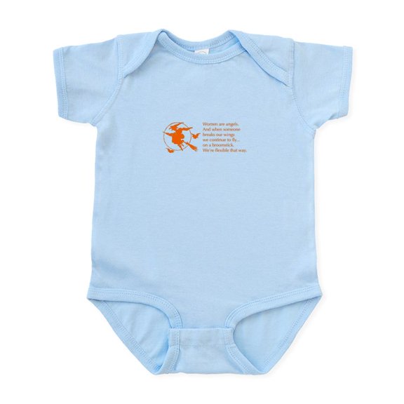 CafePress - Women Broomstick Orange Body Suit - Baby Light Bodysuit, Size Newborn - 24 Months