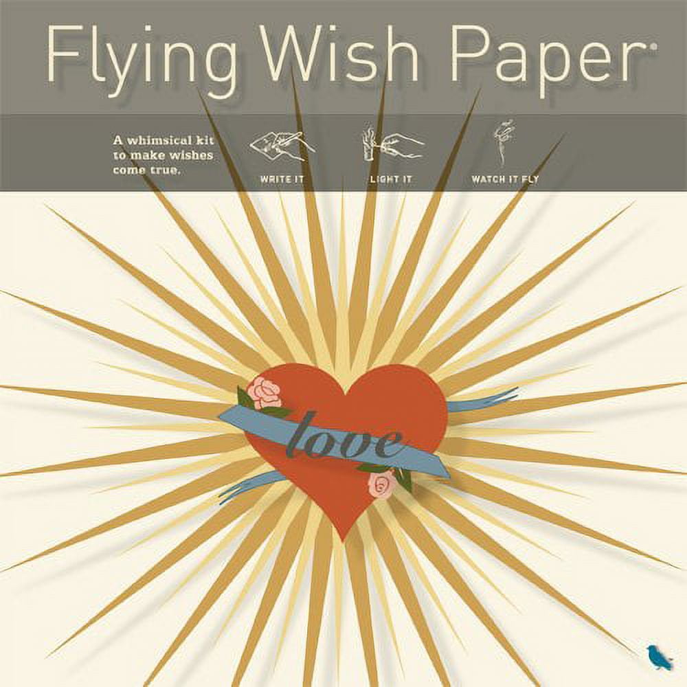 Flying Wish Paper Honey Love - Write It, Light It, & Watch It Fly, Large Kit, 7" x 7"