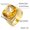 Golden yellow, variant on Men's Stainless Steel Ring with Artificial Gemstone Square Inlay Geometric Statement Ring Band Jewelry Gift for Him Steel Black Golden Red Yellow Blue