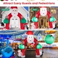thumbnail image 4 of Costway 10FT Inflatable Christmas Santa Archway Decoration with Snowman Penguin LED Lights, 4 of 10