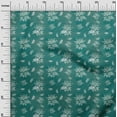 thumbnail image 3 of oneOone Polyester Spandex Dusty Teal Green Fabric Floral & Diy Clothing Quilting Fabric Print Fabric By Yard 56 Inch Wide, 3 of 6