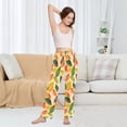 thumbnail image 5 of FORMRS Women's Pajama Pants with Pockets Soft Comfy Loungewear Sleep Bottom, Sizes S-2XL, Green Retro Autumn Leaves, 5 of 8