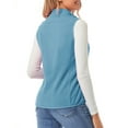 thumbnail image 3 of Htigea Women's Fleece Vest Soft Comfy Sleeveless Jacket Full Zip Up Gilet Coats with Pockets Blue XL, 3 of 5