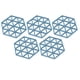 thumbnail image 3 of Tapete para cuencos, mantel individual hexagonal de silicona de 5 piezas, mantel individual hexagonal, tapete para platos, tecnología innovadora, 3 of 8