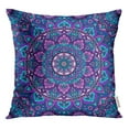 thumbnail image 1 of RYLABLUE Résumé Coloré de Mandala Violet Rose Asiatique Tapis Cercle Est Jeter Taie d'Oreiller Housse de Coussin, 1 of 1