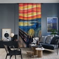 thumbnail image 1 of 3S Brother's World Classic Art Masterpiece Curtain Series Edvard Munch - Scream Room Darkening Décor Single Curtain Panel Made in Turkey (52"Wx120"L), 1 of 6