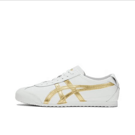 

MEXICO 66 Men s Sports Shoes Women s Lightweight Low-top Small Leather Casual Shoes Couple Style Sneakers White Gold