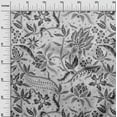 thumbnail image 3 of oneOone Velvet Gray Fabric Jacobean Floral Craft Projects Decor Fabric Printed By The Yard 58 Inch Wide, 3 of 5